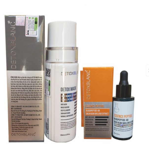 COMBO XÓA NÁM DETOX BLANC SERUM ESSENCE PEPTIDE CHÍNH HÃNG