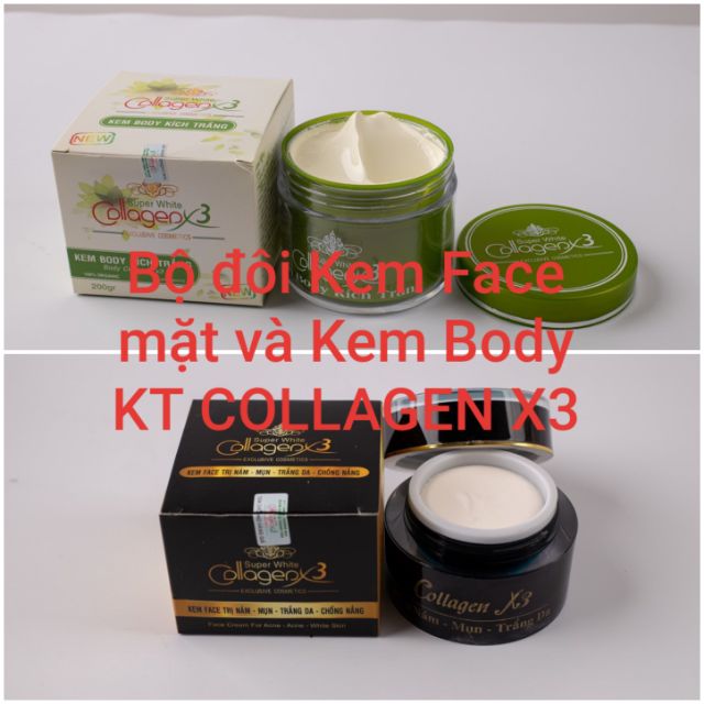 Kem trắng da Collagen x3