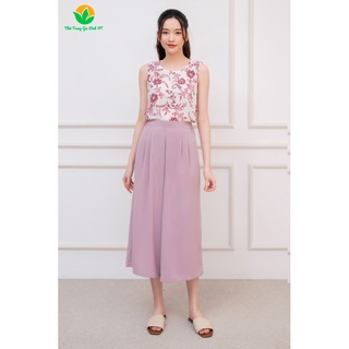 Quần culothes lửng việt thắng ống rộng
