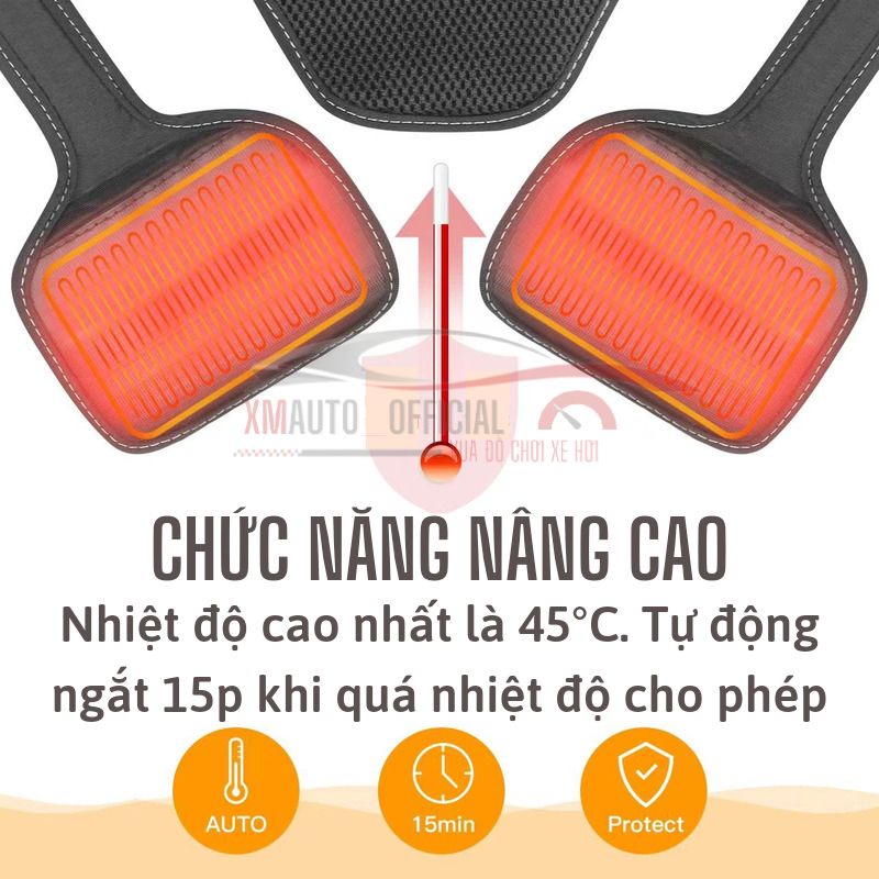 Đai áo sưởi ấm XM_STORE gắn cho Áo Khoác,áo len sử dụng điện từ pin dự phòng, Có điều chỉnh nhiệt độ(BẢO HÀNH 12 THÁNG)