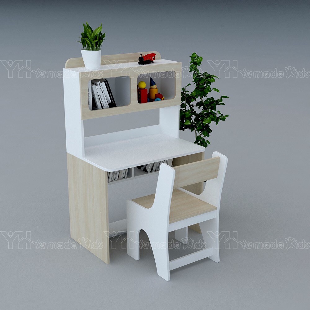 Bàn học cho bé kèm giá sách cho học sinh cấp 1, cấp 2. | BigBuy360 - bigbuy360.vn