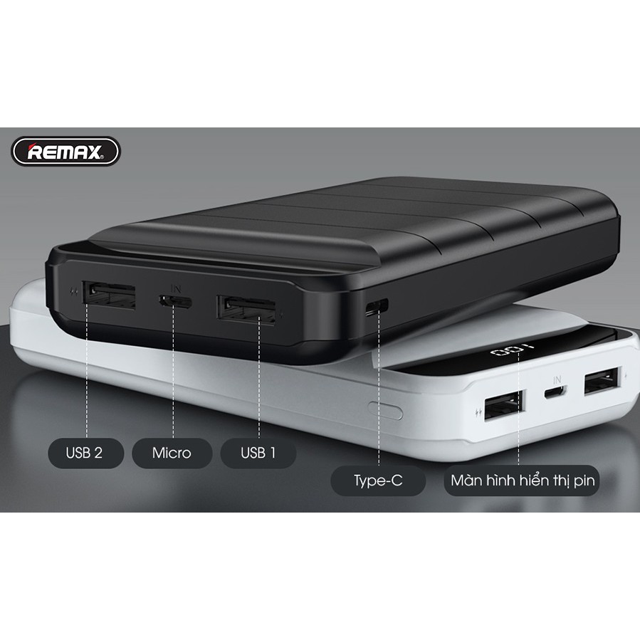 Pin Dự Phòng 20000mah REMAX RPP-140 Leader Series 2 cổng USB