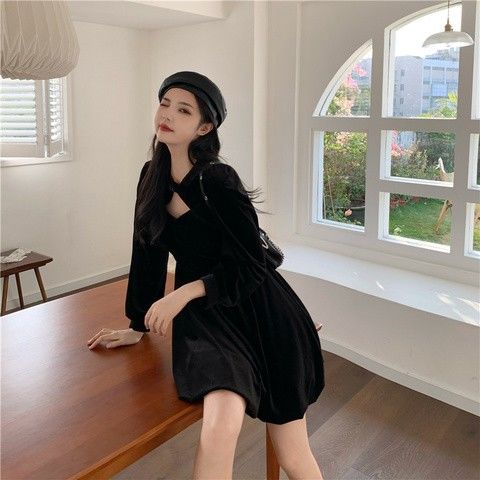 Đầm Ngắn Tay Xinh Xắn Cổ Điển Kiểu Pháp Dành Cho Nữ | BigBuy360 - bigbuy360.vn