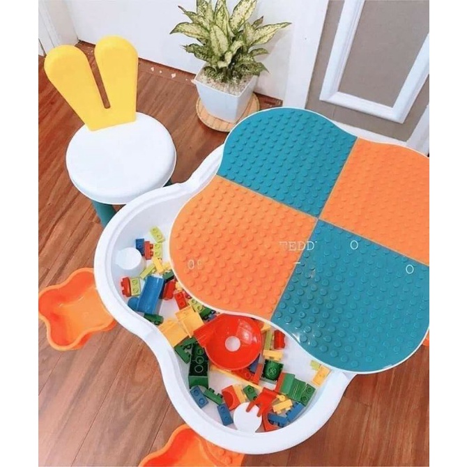 Bộ Bàn Ghế Xếp Hình Lego,Giúp Phát Triển Trí Tuệ Cho Bé