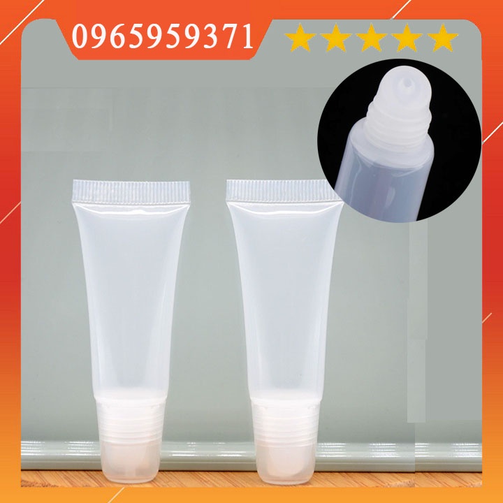 Tuýp nhựa rỗng đựng son bóng 8ml, vỏ chiết son bóng, son xăm