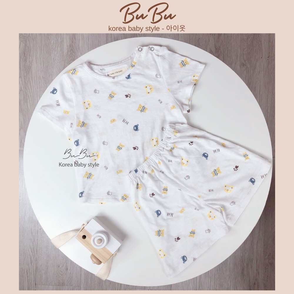 Set Cotton Gấu Trắng Năng Động Cho Bé ❤️ Hàng Thiết Kế BuBu