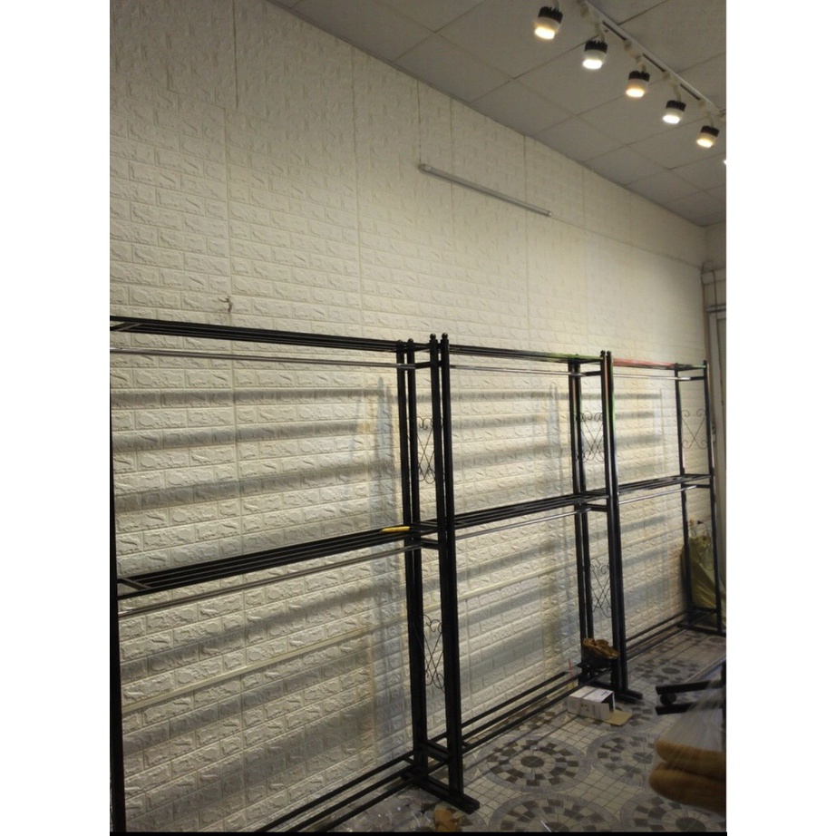 kệ treo quần áo-giá treo hộp vuông 2 tầng giúp tiết kiệm diện tích-kích thước 2m2x1m5x40cm