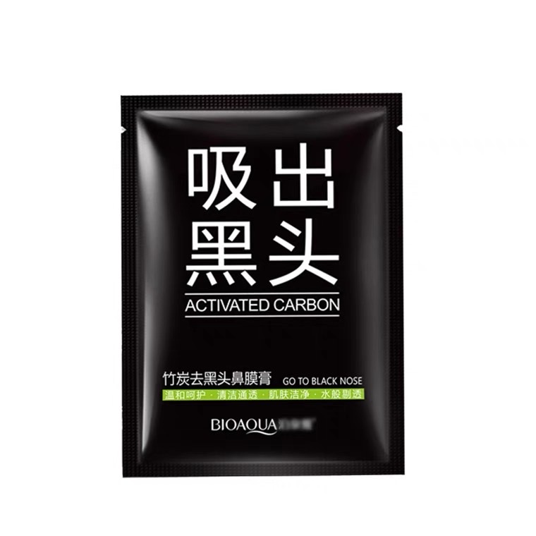 Gói mặt nạ than tre Bioaqua lột mụn đầu đen , mụn cám vùng mũi