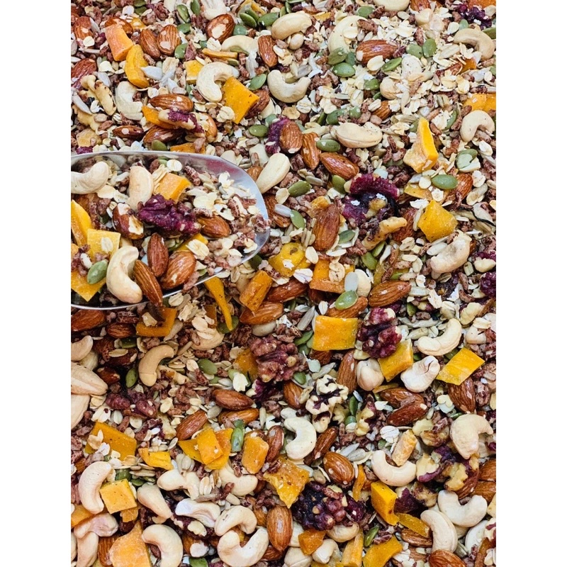 Granola siêu hạt Ngũ cốc Ăn Kiêng, Giảm Cân bổ sung dinh dưỡng, giữ vóc dáng  Thảo Mộc Đồng Quê 500G