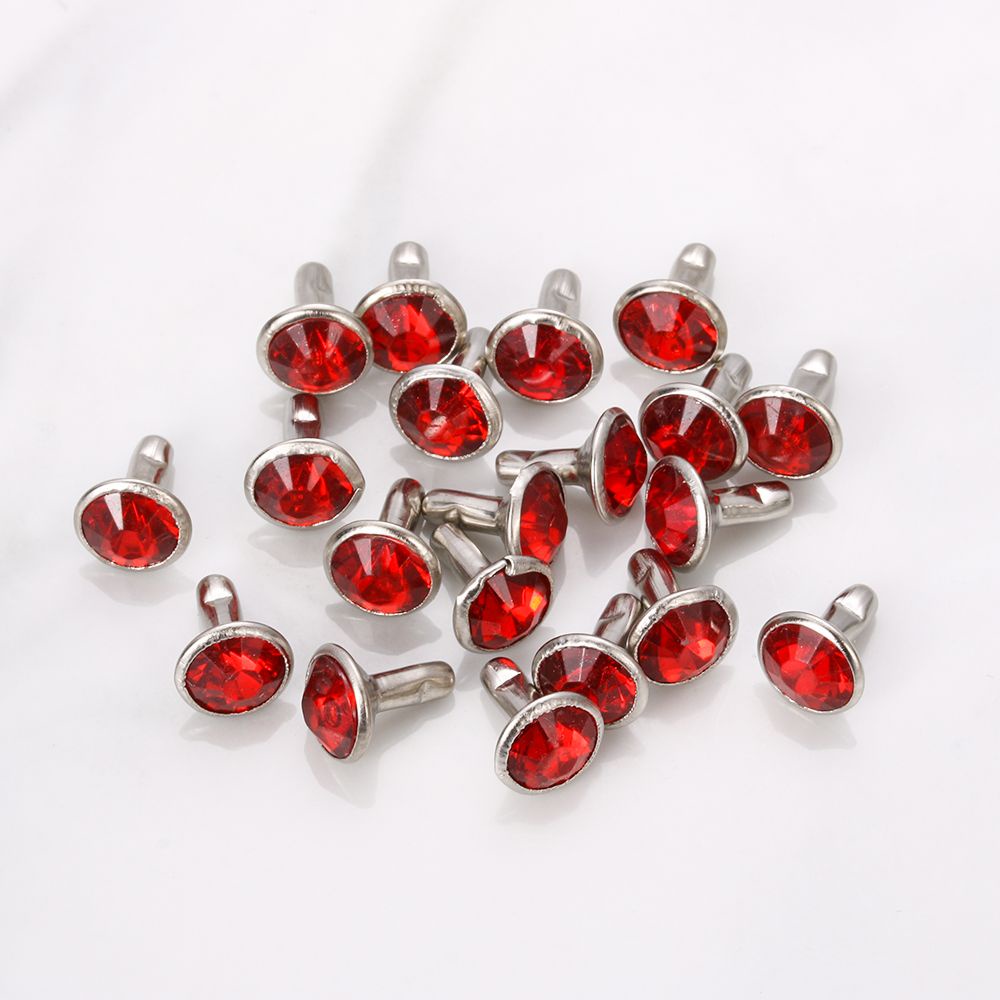 Set 20 bộ (40) đinh tán đính đá pha lê nhiều màu sắc tùy chọn trang trí cho quần áo / giày / sổ lưu niệm / mũ DIY