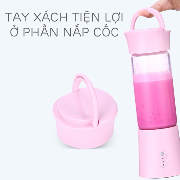 Máy xay rau củ quả cầm tay Máy xay sinh tố cháo kiêm cốc đựng sạc pin