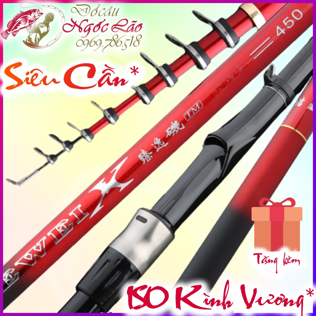 CẦN CÂU MÁY ISO Siêu Khỏe Siêu Bền - Chất liệu Carbon 100% - Chuyên dùng Săn Hàng và Câu cá To ✓