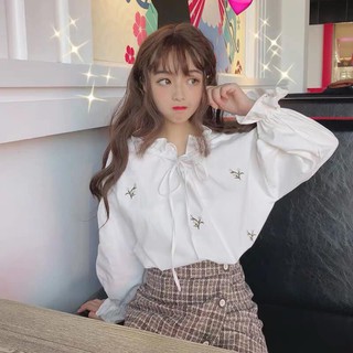 Áo sơ mi nữ tay phồng thời trang