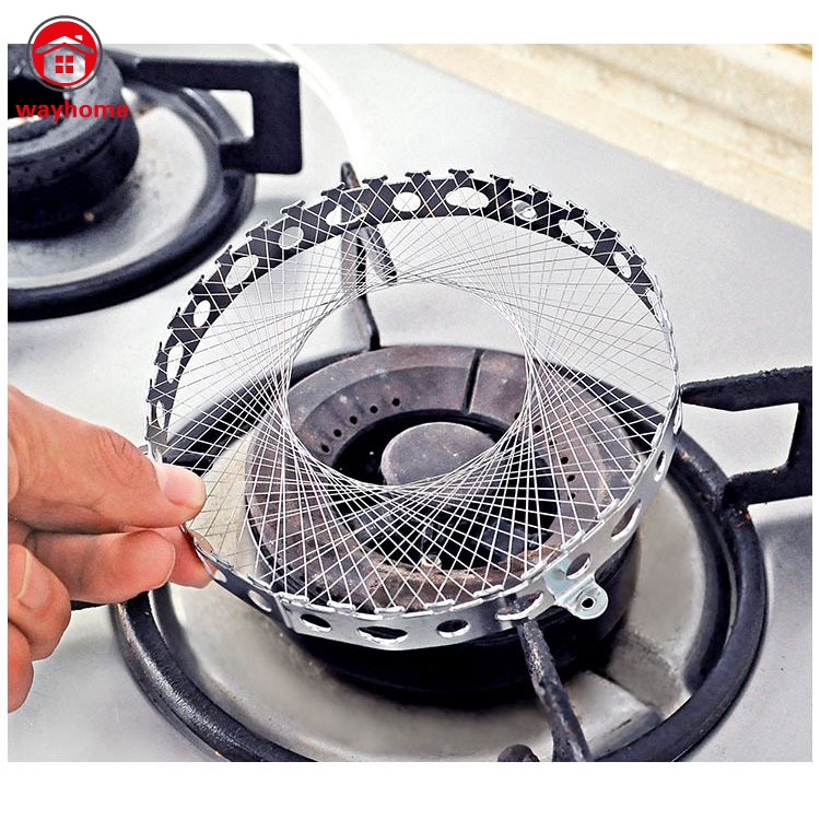 Gas Stove Torch Net Stainless Steel Gas Cooker Windproof Energy Saving Circle Cover Case Mesh Kitchen Accessories
