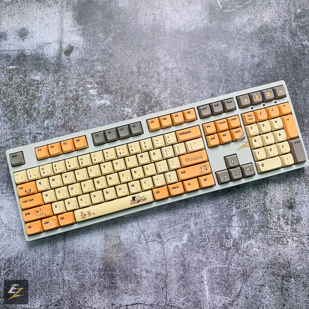 Keycap XDA PIKACHU Thick PBT Dyesub 108 Phím Cho Bàn Phím Cơ Của EZPC