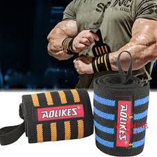 Đôi Dây Quấn cổ tay Aolikes phụ kiện tập gym cao cấp