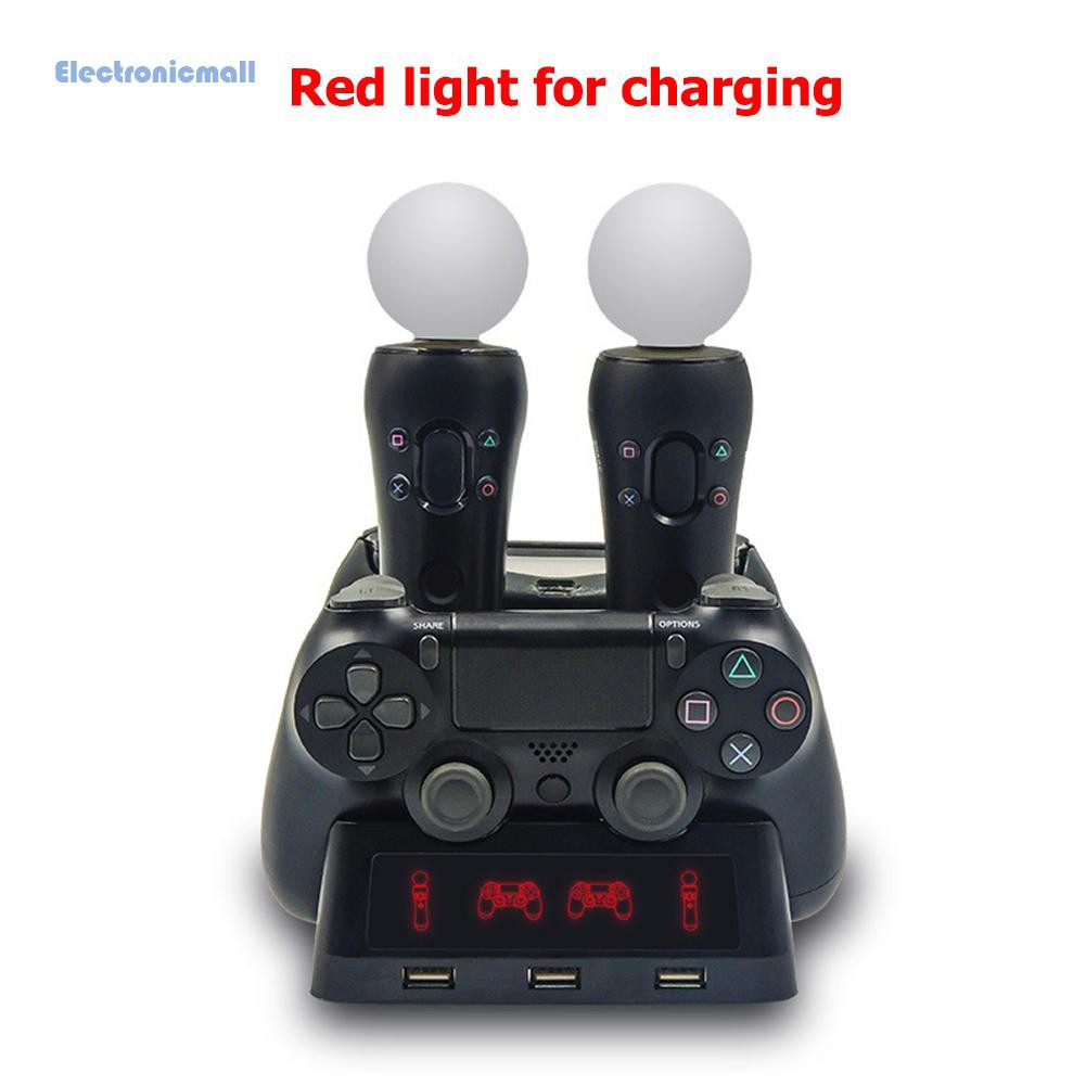 Đế Sạc 4 Trong 1 Cho Tay Cầm Chơi Game Ps4 + Ps Move