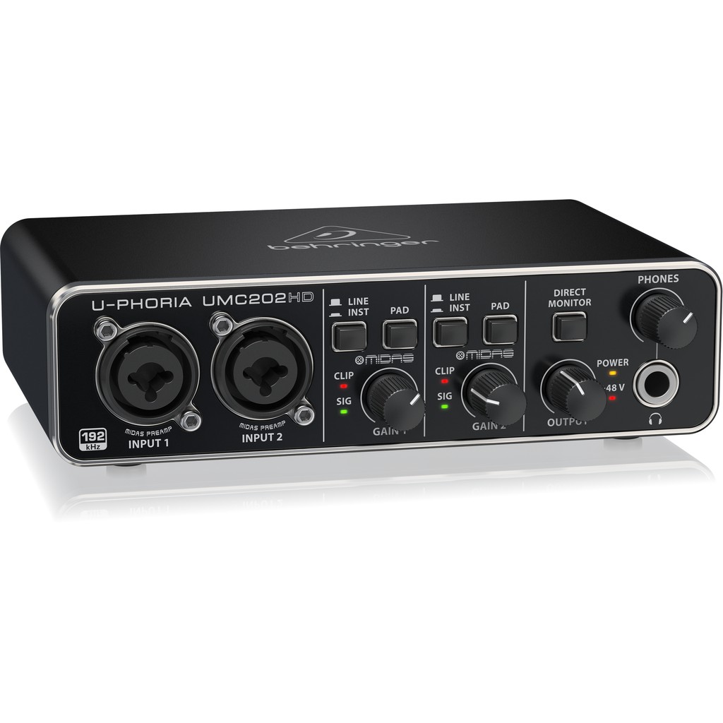 Sound card thu âm Behringer U-PHORIA UMC202HD