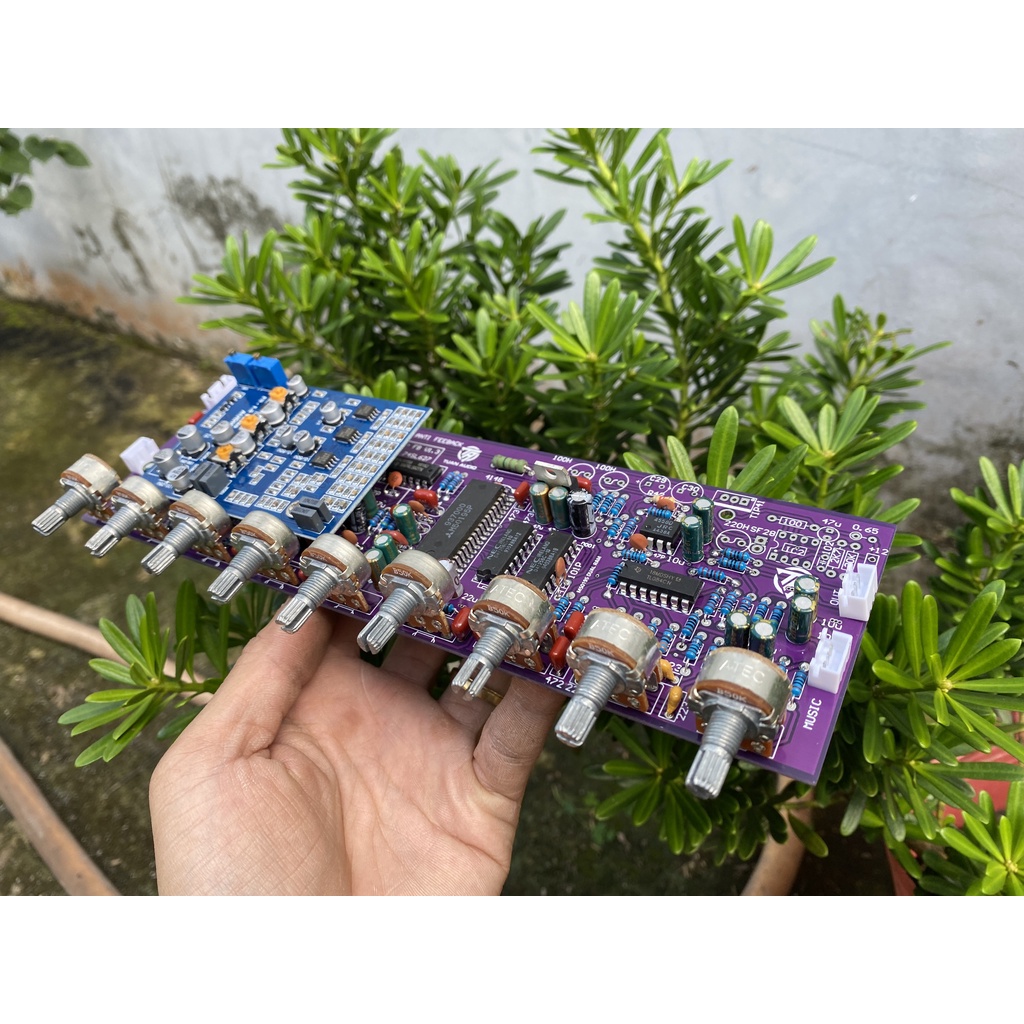 Mạch Pre Loa Kéo DUAL RAM CHIP M50195 V1.4.2