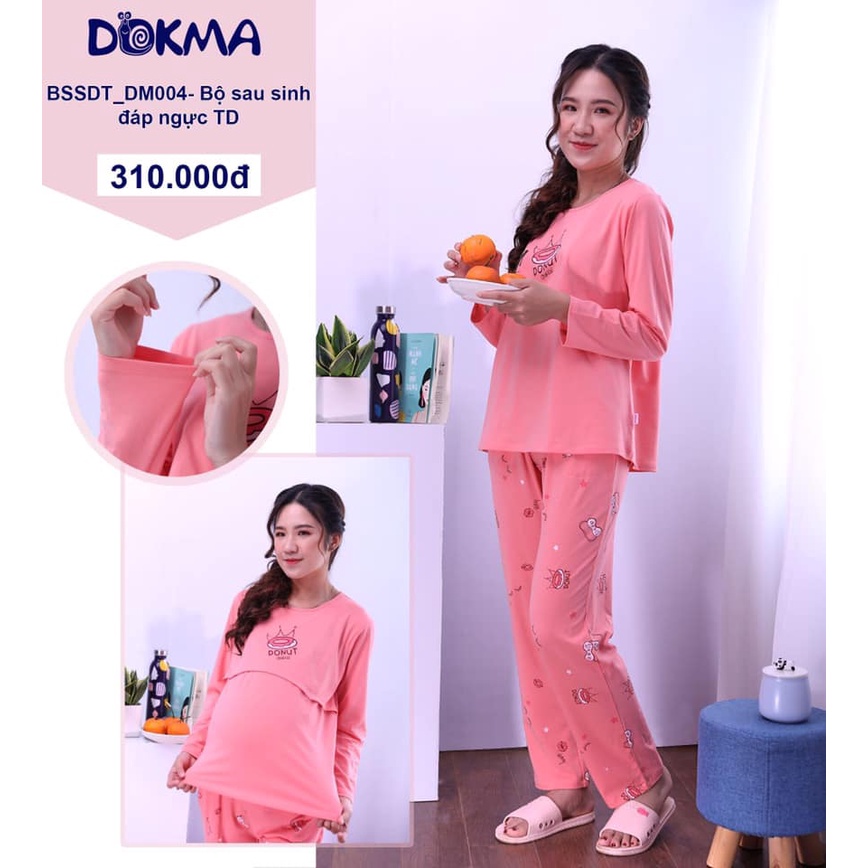 Bộ bầu và sau sinh đáp ngực tay dài Dokma DM004
