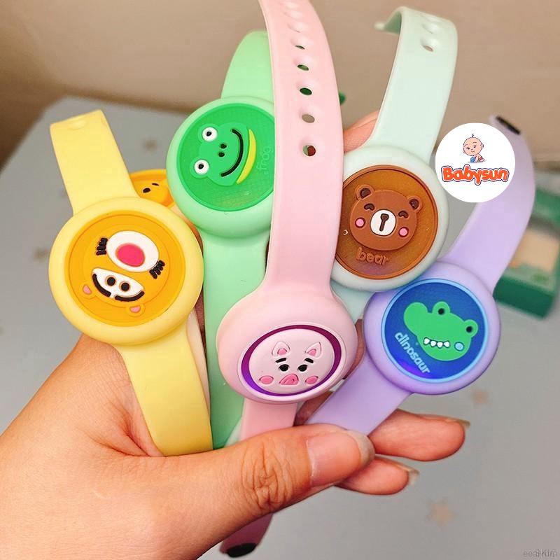 Đồng Hồ Đuổi Muỗi Có Đèn – Vòng Đeo Tay Đuổi Muỗi Tinh Dầu Thực Vật Phát Sáng- Đồ chơi cho bé