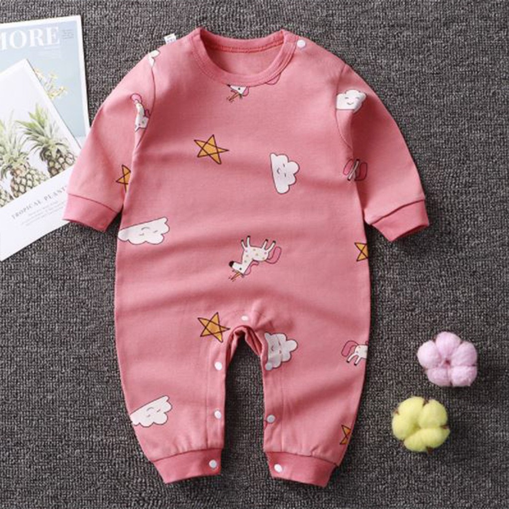 Body sơ sinh bodysuit cho bé trai bé gái dài tay liền thân từ 3-12kg, hàng QC in hình cực yêu – BD13