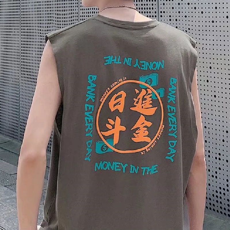 Áo Ba Lỗ Thể Thao Nam In Chữ Size M-5XL Thời Trang Hàn Quốc