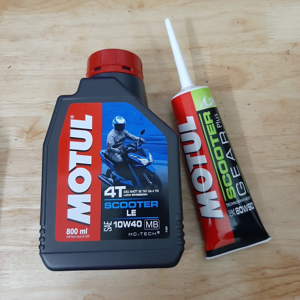 Scooter 10W40 800ml tặng Motul Gear Oil 80W90 120ml nhớt hợp số nhớt