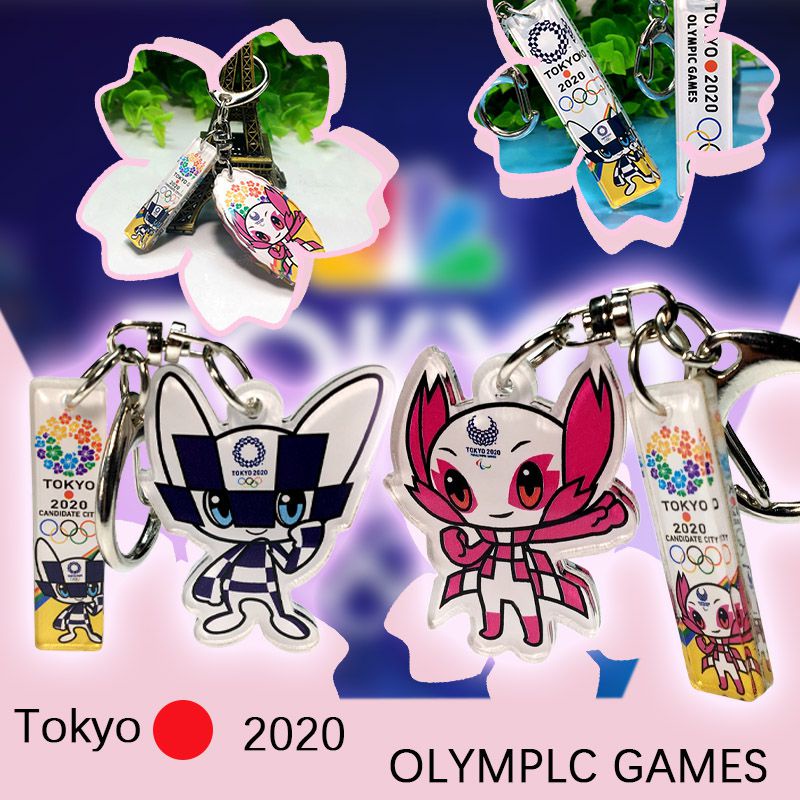 2020 Tokyo Olympics Keychain Souvenir Miraitowa Someity Keyring Acrylic Pendant