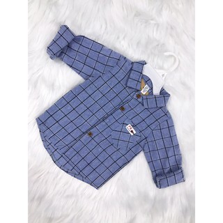 Áo sơ mi Bé trai Dài tay Cotton Họa tiết Kẻ caro chuẩn soái ca Hàng Quảng Châu cao cấp