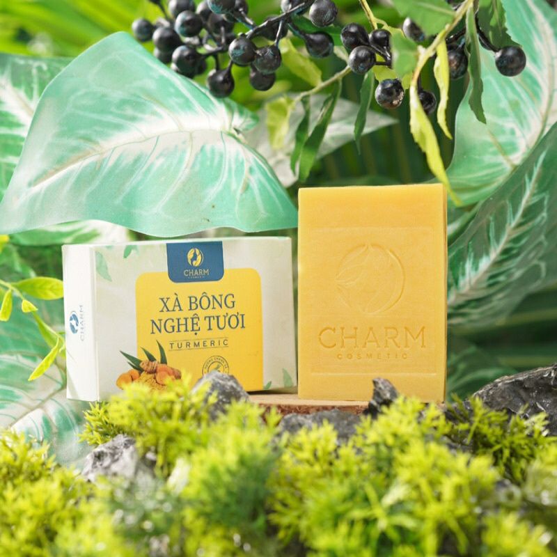 Xà Bông Nghệ Tươi Chanh Sả Charm Chăm Sóc Mặt Và Body Giúp Da Sạch Khỏe Ngăn Ngừa Thâm Mụn | BigBuy360 - bigbuy360.vn
