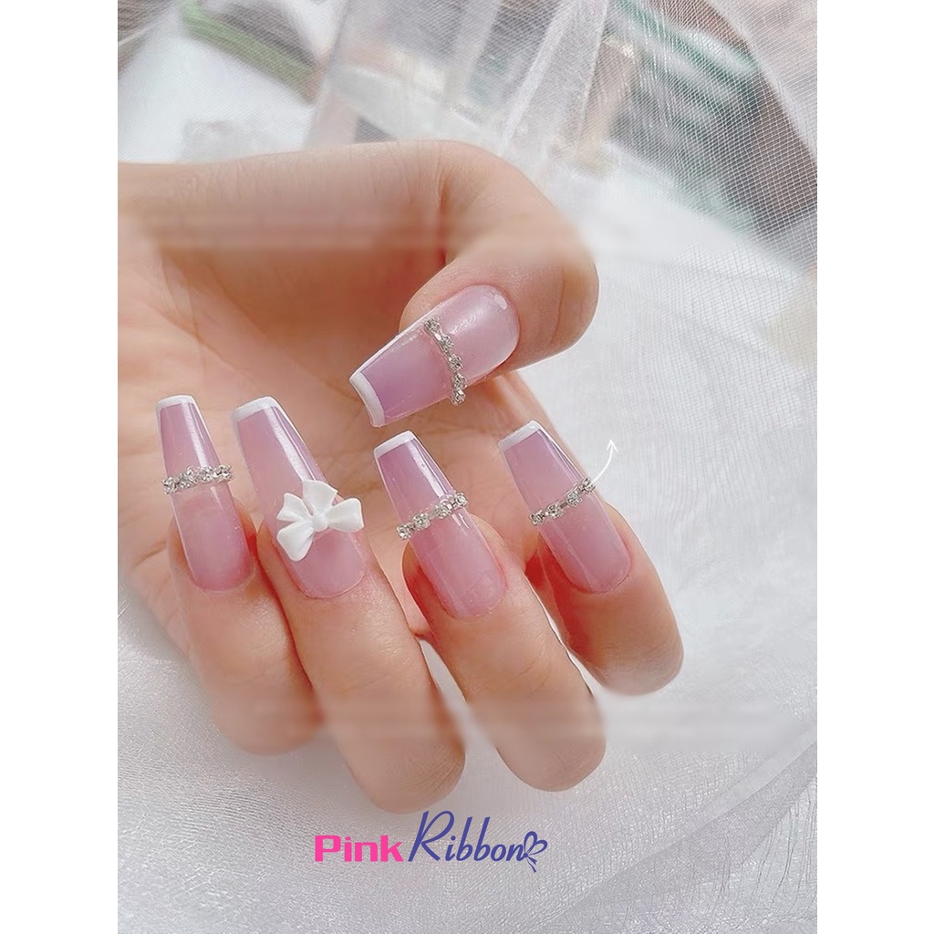 Dây đá trắng đế bạc trang trí các cỡ (set 3m)