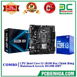 Combo siêu phẩm Intel I3 10100 New Box + H410M HDV