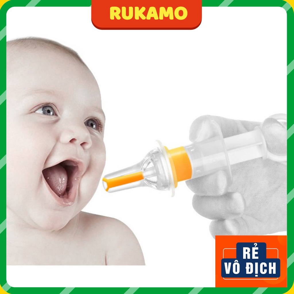 Dụng cụ bón thuốc ống hút sữa chống sặc cho bé không chịu bú bình dạng xilanh an toàn RUKAMO CS04