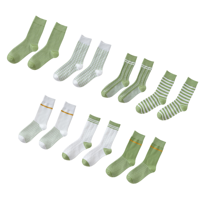 [YIYUE]Autumn avocado green tube socks ladies cotton socks ins tide socks Japanese women's socks | BigBuy360 - bigbuy360.vn