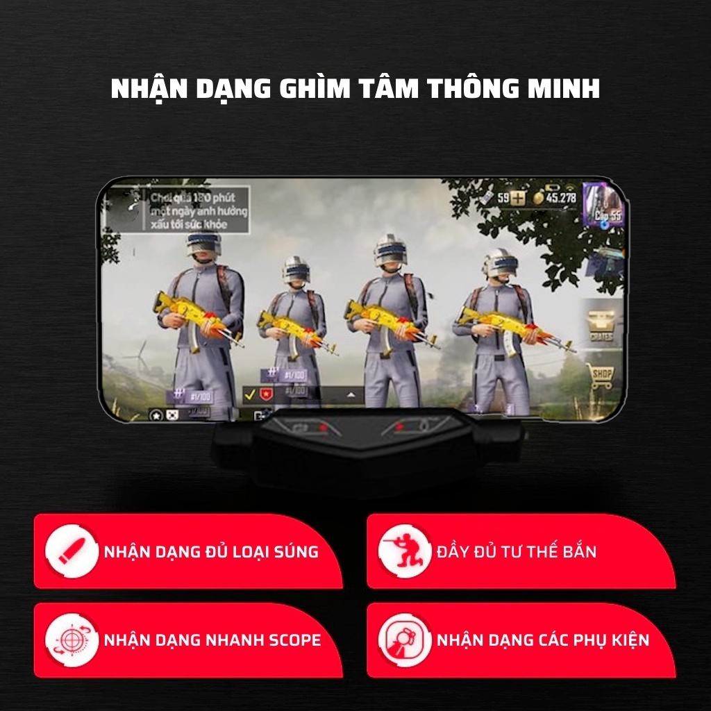 Lingzha Rezar 2 | LingZha 2 Pro Bộ chuyển đổi chơi game FPS PUBG Mobile, COD, Firefire -dc4572