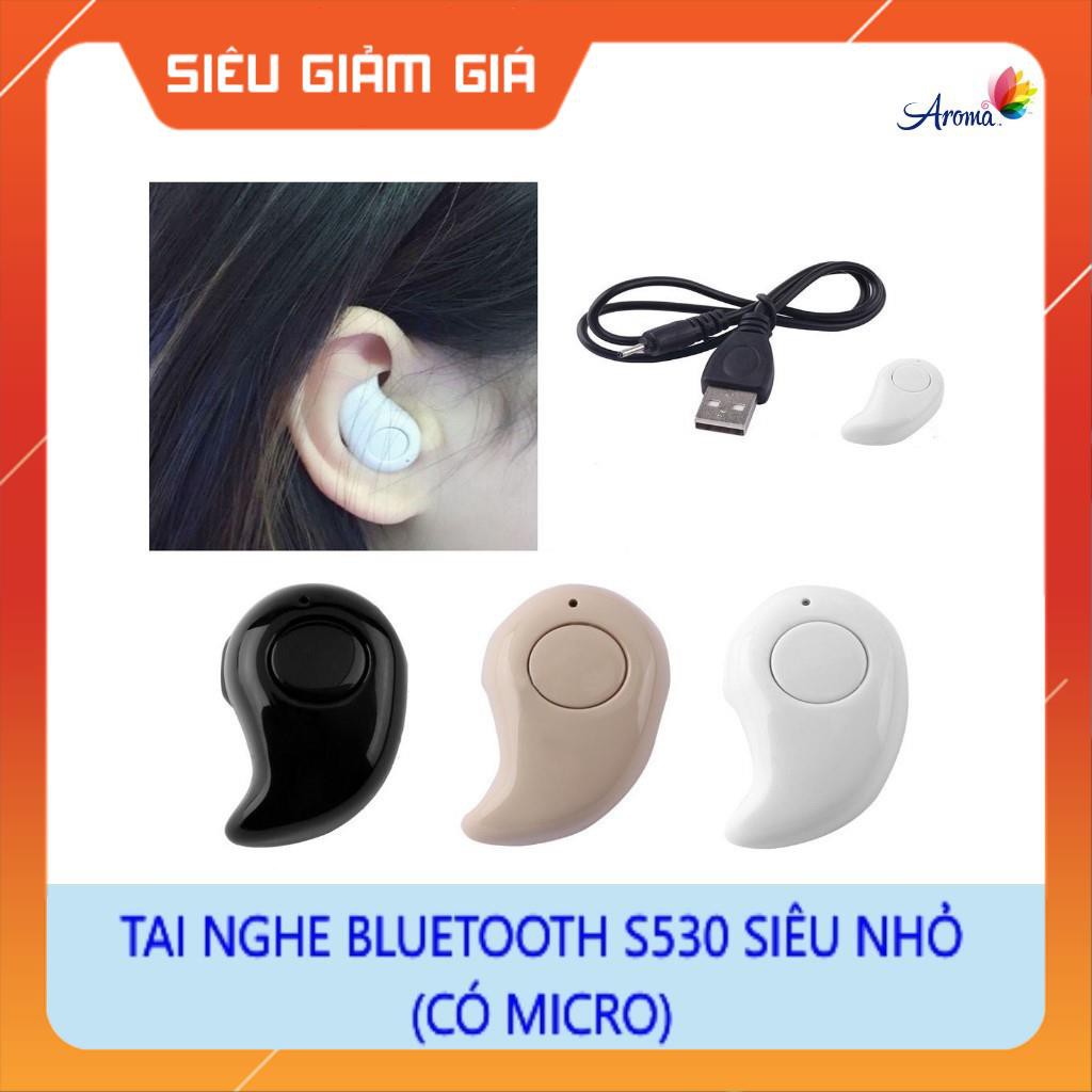 [ELCEBOOM GIẢM 30K ]Tai nghe bluetooth S530 nhét tai V4.1 ear-pod siêu nhỏ có nghe nhạc