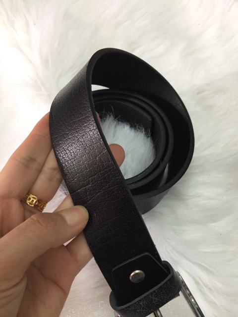 Dây lưng da thật mặt trắng