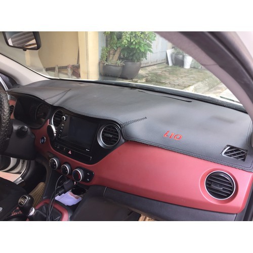 🔥 Freeship 🔥Thảm taplo chống nóng da vân carbon/ nhung lông cừu xe i10 cao cấp/ Phụ kiện làm đẹp, đồ