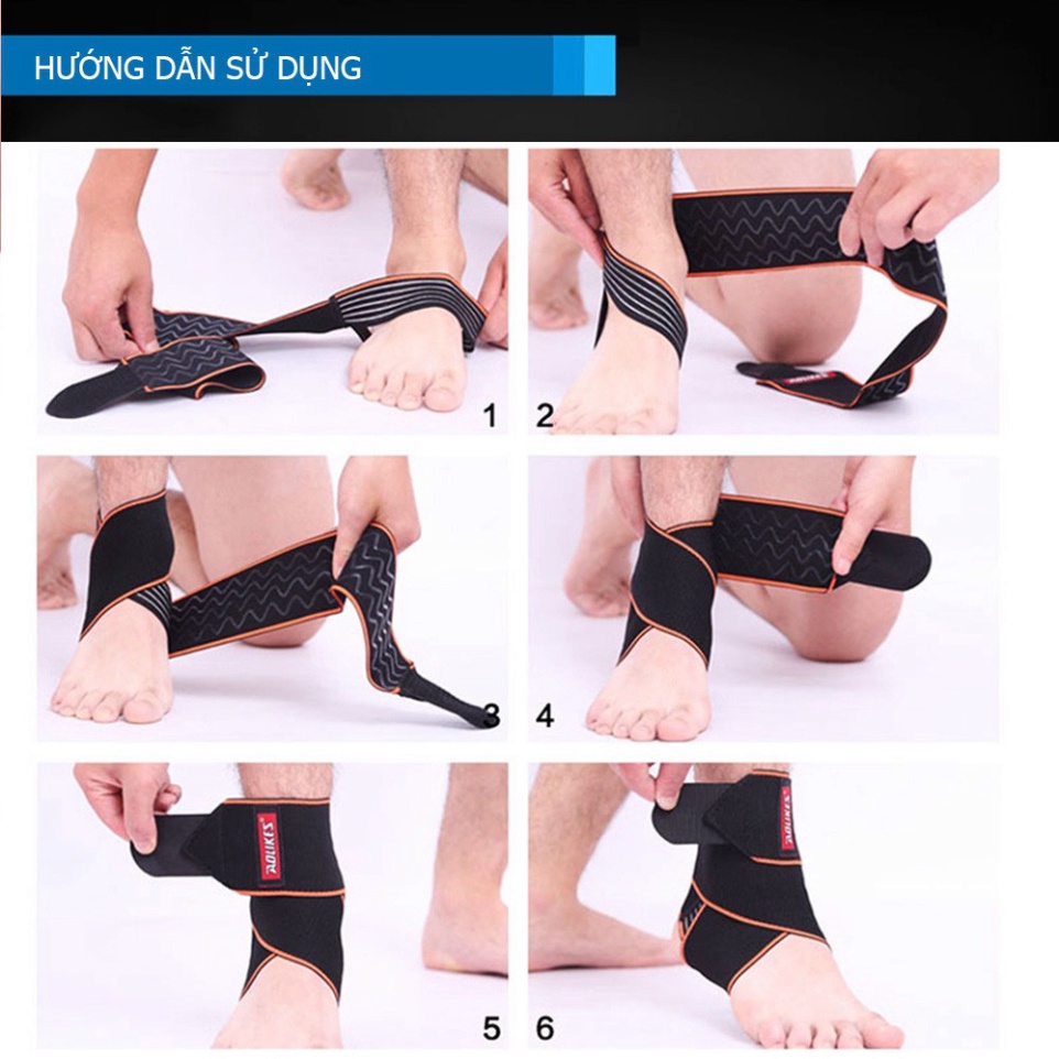 Băng quấn cổ chân tập Gym Aolikes trợ lực và bảo vệ khớp cổ chân AL 1527