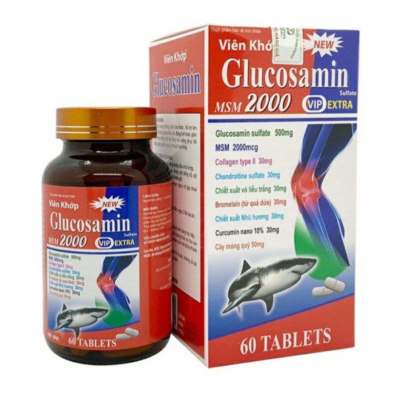Viên uống Glucosamine 2000 hỗ trợ,duy trì tái tạo xương khớp