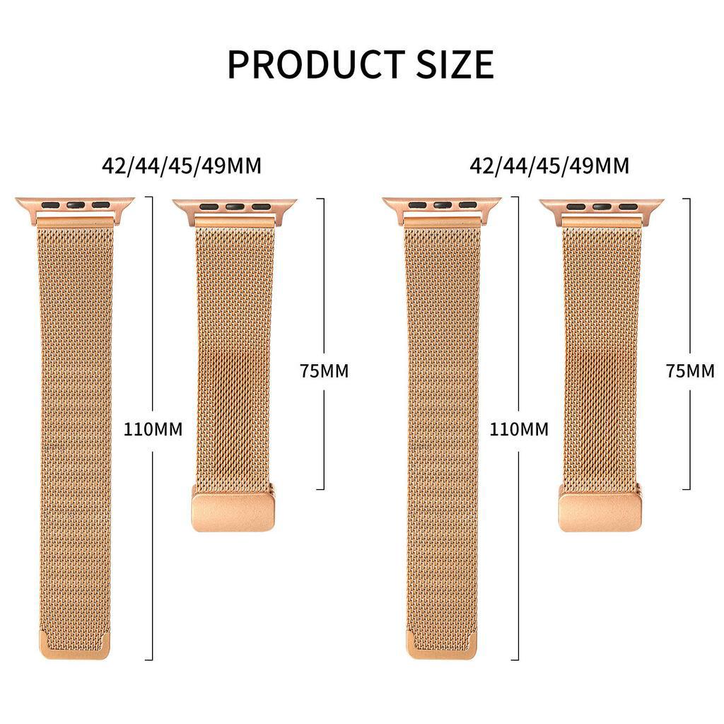Dây Đồng Hồ Đeo Tay Khóa Nam Châm Gấp Gọn Cho iWatch Band 49mm 45mm 41mm 44mm 40mm 38mm 42mm Ultra 8 7 3 5 6 SE 4 2