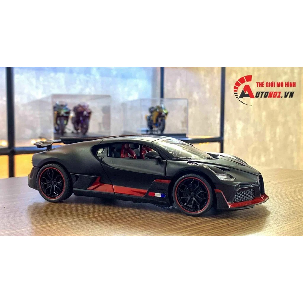 MÔ HÌNH XE BUGATTI DIVO BLACK RED 1:24 HENGTENG MODEL 7433