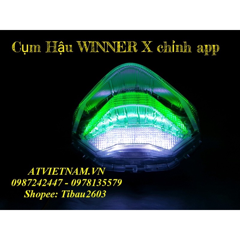 Full bộ đèn hậu chỉnh app đổi màu trên điện thoại cho Winner X