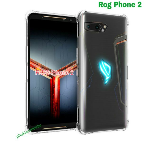 Ốp lưng Asus Rog Phone 2 / Phone 3 / Phone 5 / Phone 6 / Phone 7 dẻo TPU trong suốt bảo vệ 4 góc ôm khít máy siêu đẹp