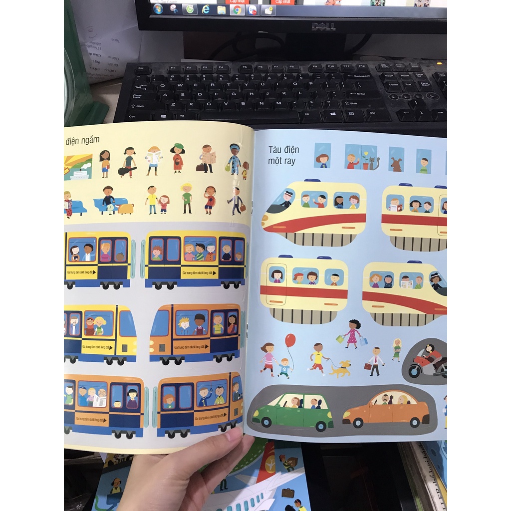 First sticker book - Sách dán hình đầu đời cho bé - Tàu hỏa