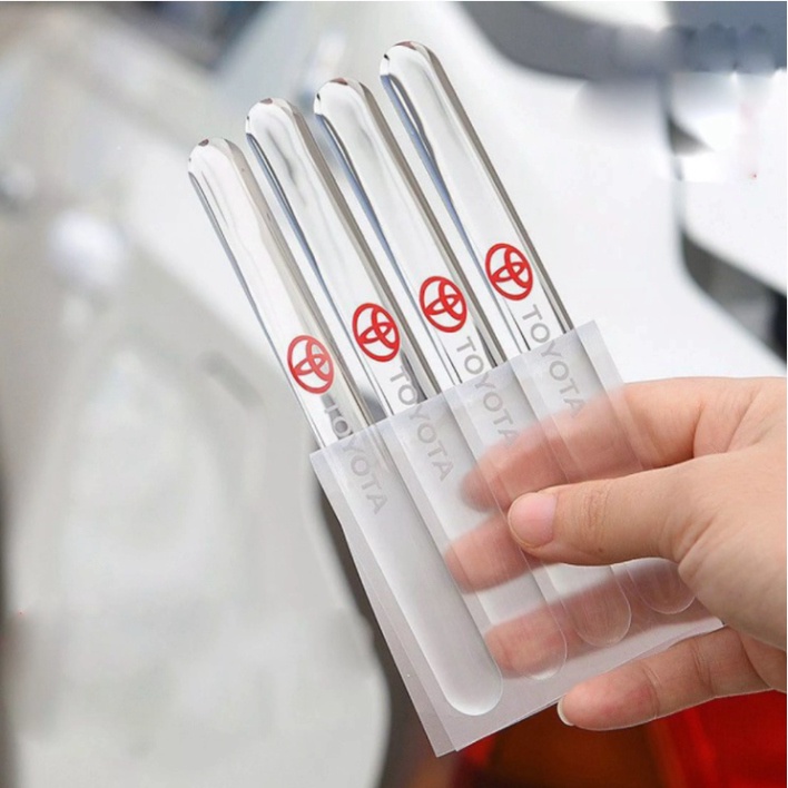 Bộ 10 Miếng Dán Silicon Chống Xước Hõm Cửa, Tay Nắm Cửa , Gương Ô Tô Xe Hơi Có Logo Hãng Xe-Phụ Kiện Đồ Chơi Ô Tô EUNOIA