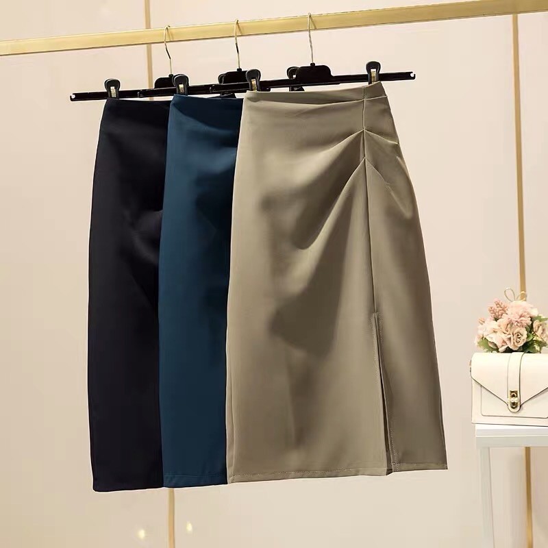 chân vá xếp ly chéo nhẹ nhàng cho nàng công sở