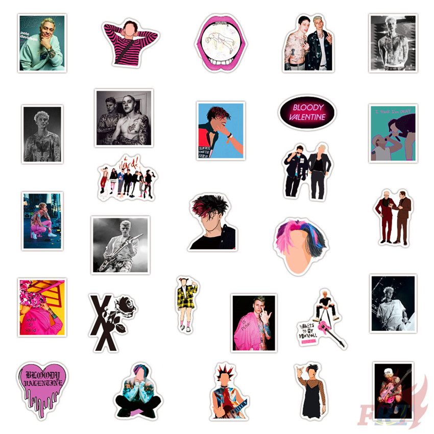 ❉ Machine Gun Kelly Colson Baker Series 03 - POP HipHop Rapper Singer MGK Stickers ❉ 50Pcs/Set DIY Fashion Luggage Laptop Skateboard Decals Doodle Stickers