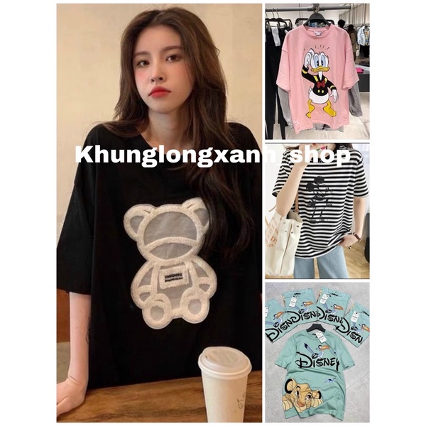 Áo thun phông nam nữ unisex MỚI NHẤT tay lỡ - chất cotton siêu đẹp - form rộng - khunglongxanh_shop